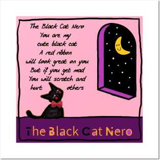 the black cat nero Posters and Art